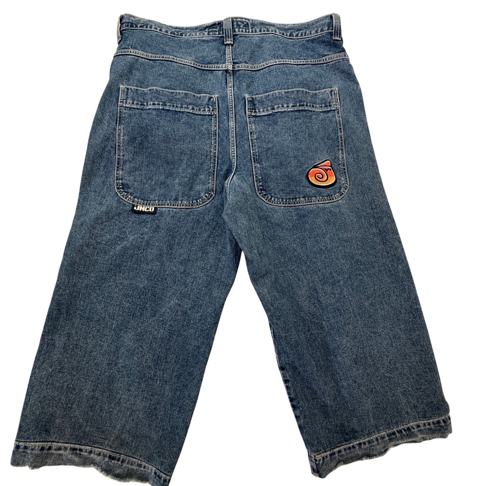 JNCO Twin Cannon Jeans 42W Baggy Dark Stone Wide Leg 26 Inch Opening Y2K Grunge